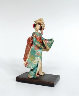 Japan Geisha Dressed in Blue