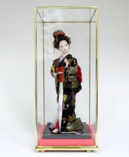Japan Geisha in Glass Case